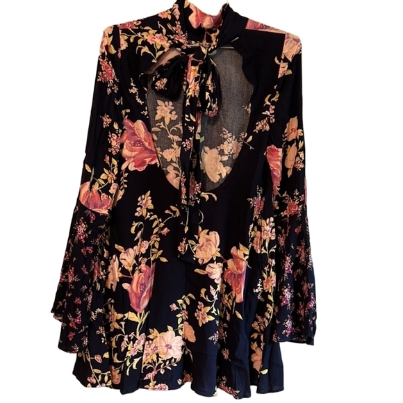 Free People Tate Tunic/Mini Dress in Midnight Combo sz XS NWT - Picture 4 of 11